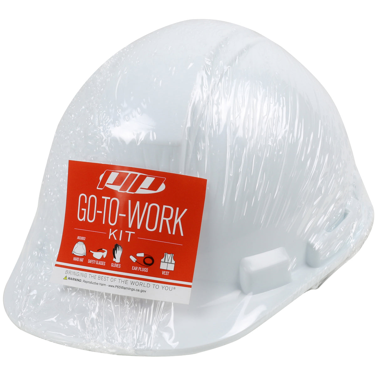 PIP 289-GTW-HP241 – Pre-Packed PPE Kit, HP241 Hat, Safety Eyewear, Earplugs, Gloves and Vest