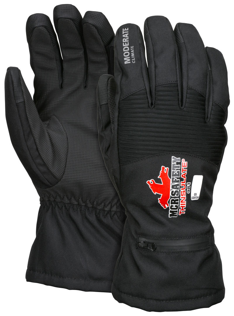 981 - MCR Safety Insulated Mechanics Gloves - 100 Gram Thinsulate™ Lining - MAXGrid™ Material Palm - Inner Elastic Snow and Ice Cuff - Waterproof / Windproof Barrier for Moderate Climate Protection