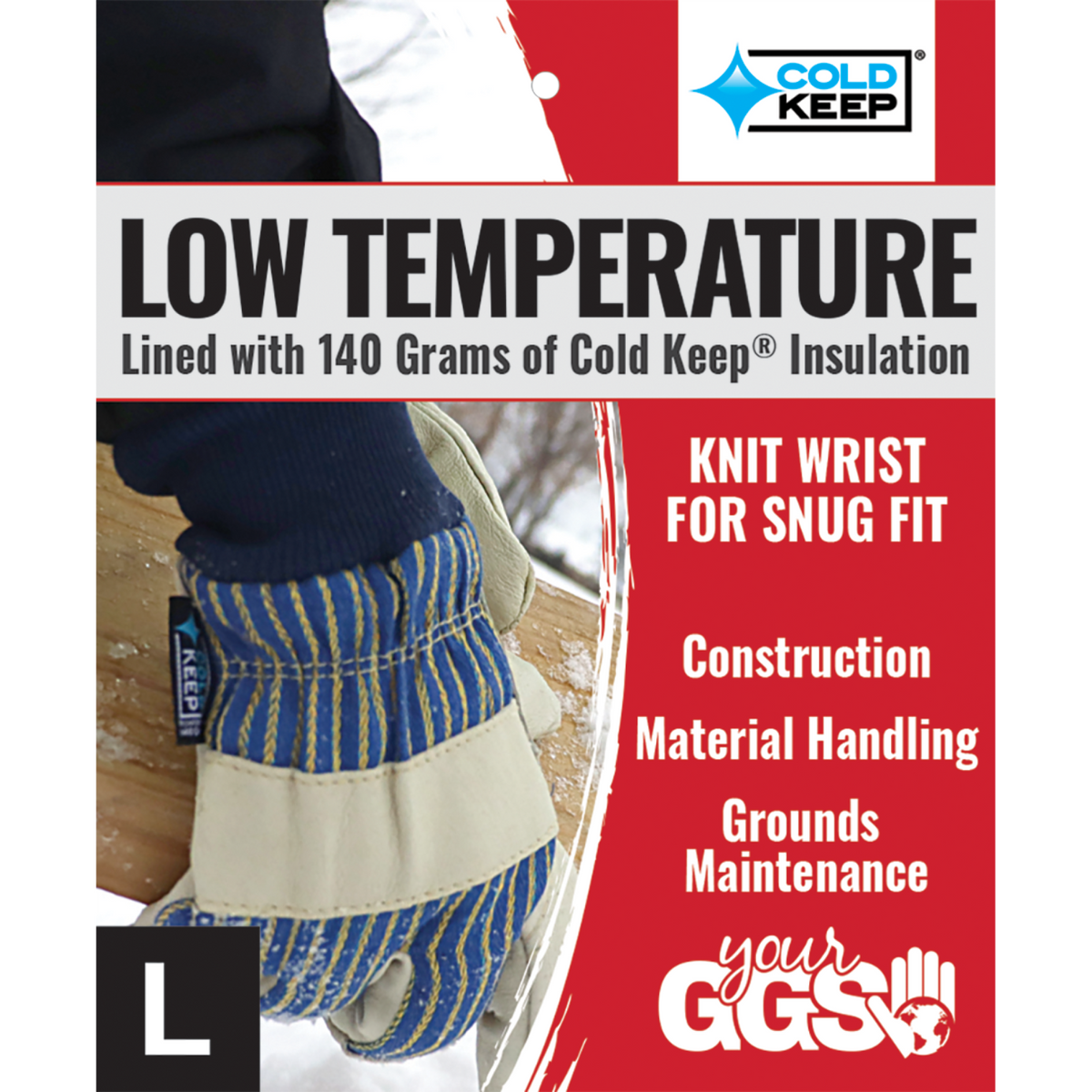 Global Glove Insulated 2950KW Cowhide Leather Palm Gloves - Knit Wrist - view 14
