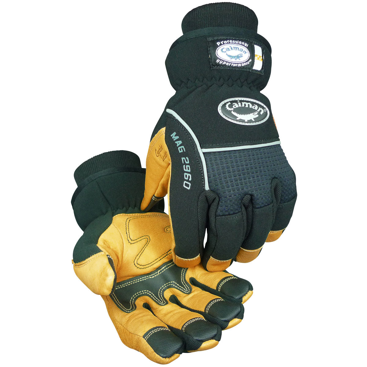 Caiman 2960 – Multi-Activity Glove with Pig Grain Leather Padded Palm and Waterproof Back - Heatrac® Insulated