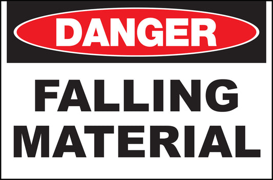 ZING Sign, Danger, Falling Material 10X14 In. Aluminum.. - official Zing product image 1