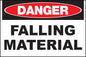 ZING Sign, Danger, Falling Material 10X14 In. Aluminum.. - official Zing product image 1