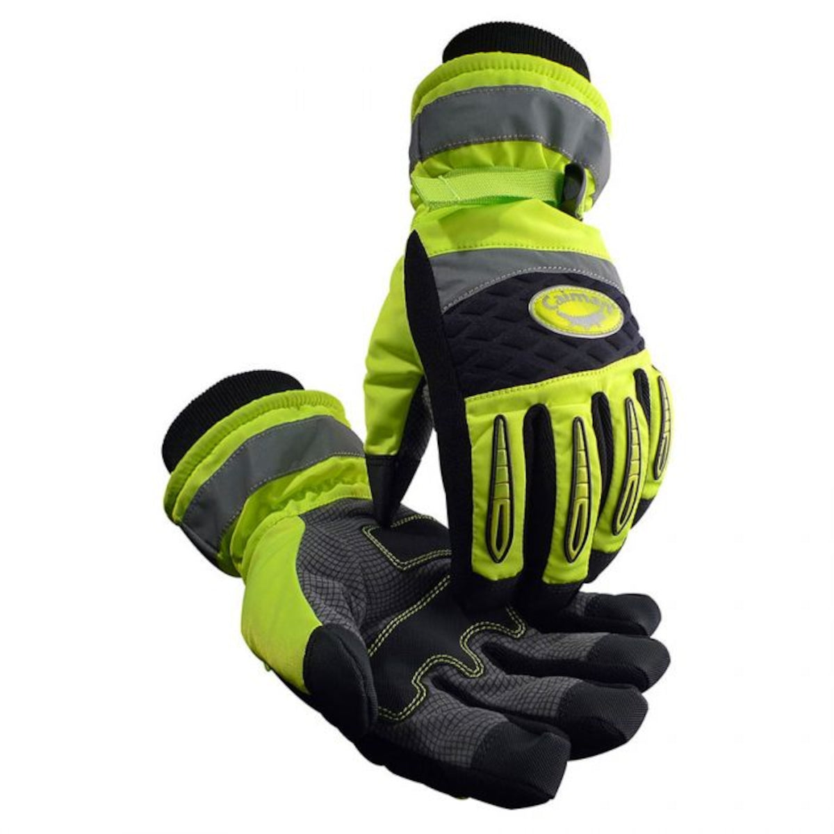 Caiman 2991 – Synthetic Leather Patch Palm Glove with Hi-Vis Polyester Back - Heatrac® Insulation