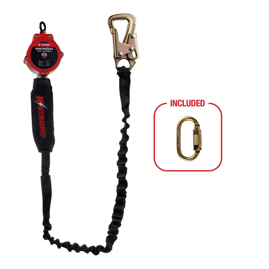 KStrong® Micron™ 9 ft. Tie-back SRL with Tie-back Hook (ANSI) – Installation Carabiner Included