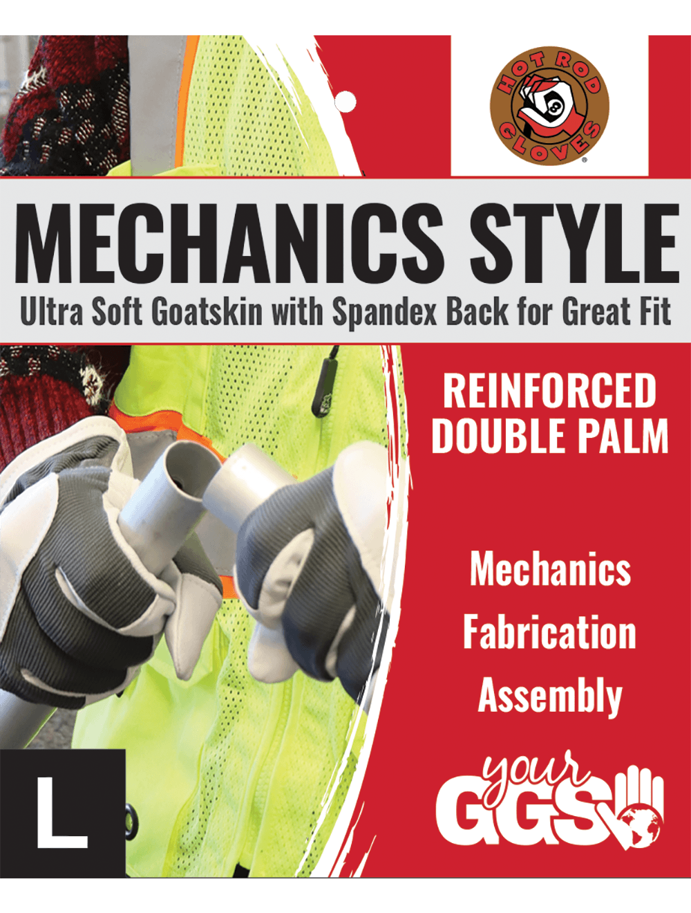 Hot Rod Gloves® - HR4008 - Mechanics Gloves - red