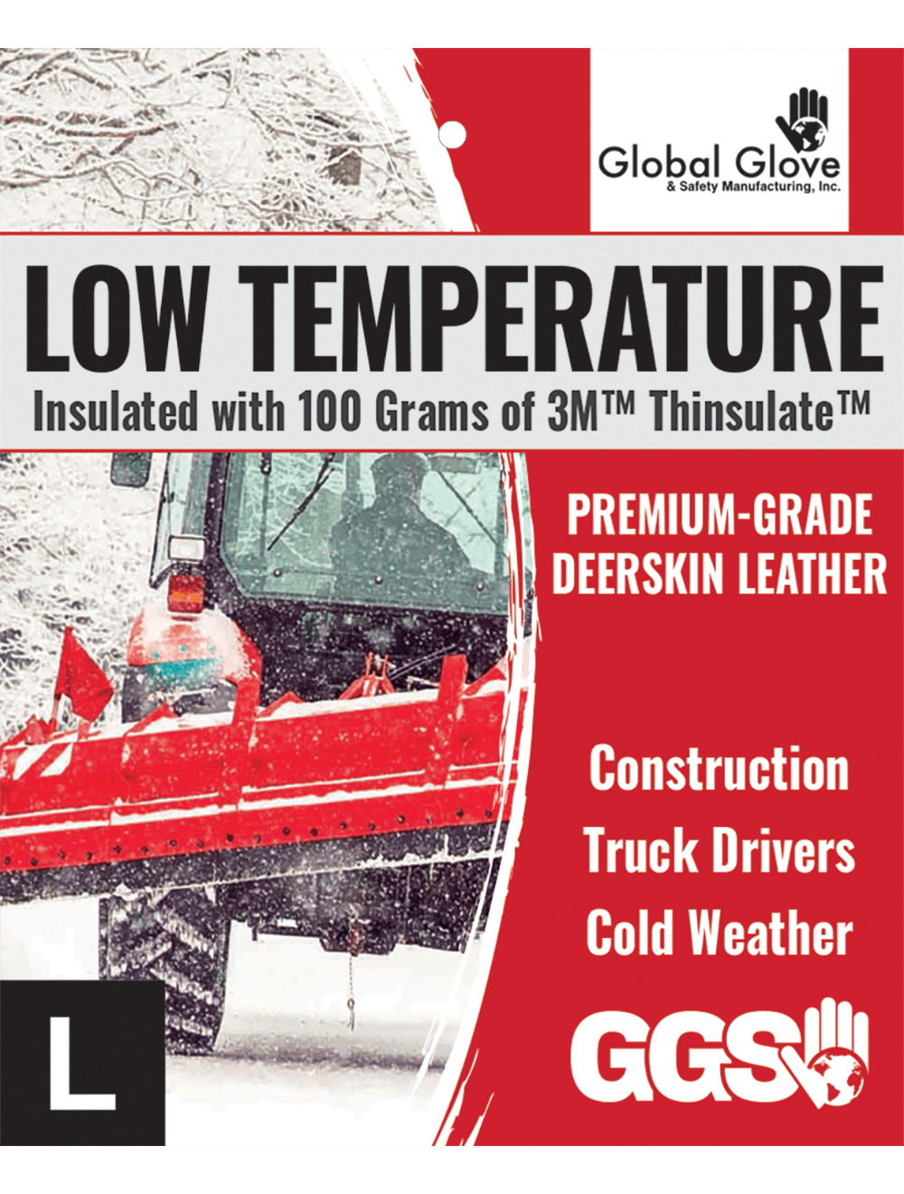 Global Glove - 3200DTH - Cut Resistant Gloves - insulated - red
