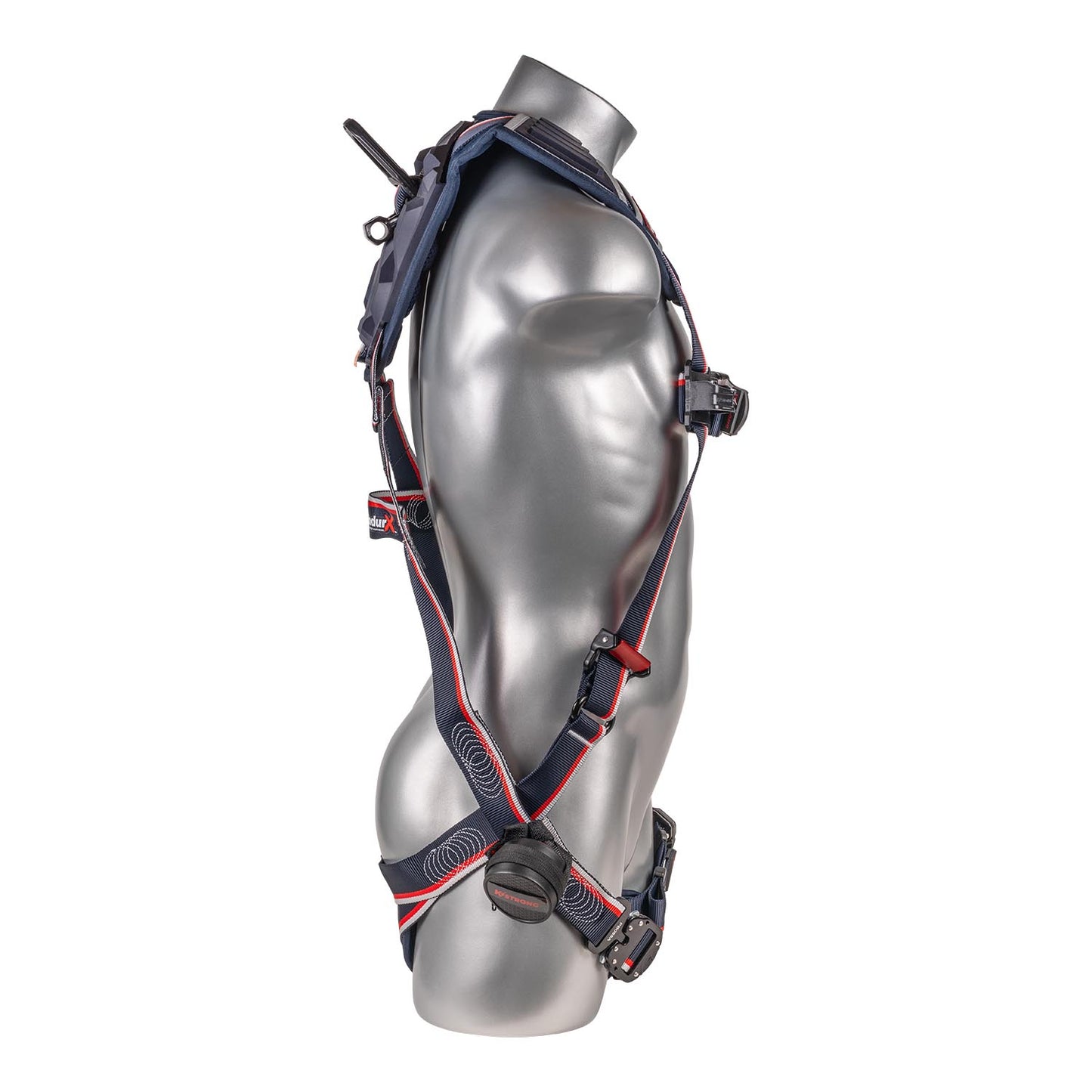 KStrong® EndurX™ 5-Point Full Body Harness, Abrasion Resistant Shoulder Pad, Deluxe Leg Pads, Enhanced Dorsal D-ring Plus™, Quick Slide Adjusters, Trauma Relief Straps, QC Chest/Legs, All Aluminum Hardware (ANSI)
