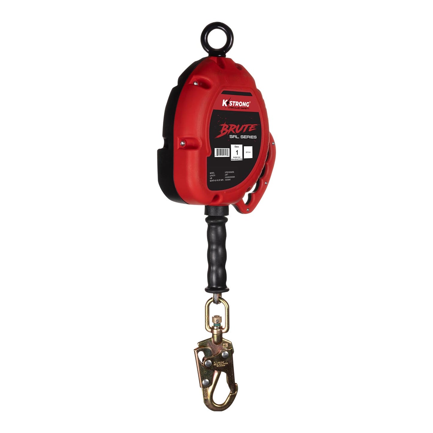 KStrong® BRUTE™ 30 ft. Stainless Steel Cable SRL with Swivel Snap Hook. Includes Installation Carabiner and Tagline (ANSI)