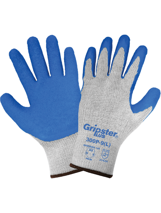 Gripster® Plus Premium Etched Rubber Coated Gloves with Ergonomic Hand Shape and Cut, Abrasion, and Puncture Protection - 300P
