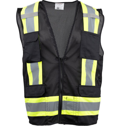 PIP 301-0500M ANSI Type O Class 1 Two-Tone Eleven Pocket Mesh Surveyors Vest