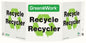 ZING At Work Sign 'Recycle<Recycle Symbol>Recycler' French Tri-View 19"X7.5'X6' - official Zing product image 1