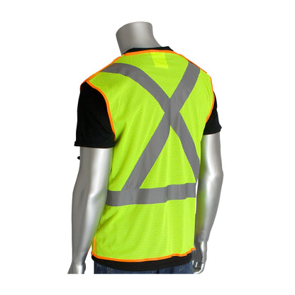 PIP® ANSI Type R Class 2 and CAN/CSA Z96 X-Back Breakaway Mesh Vest