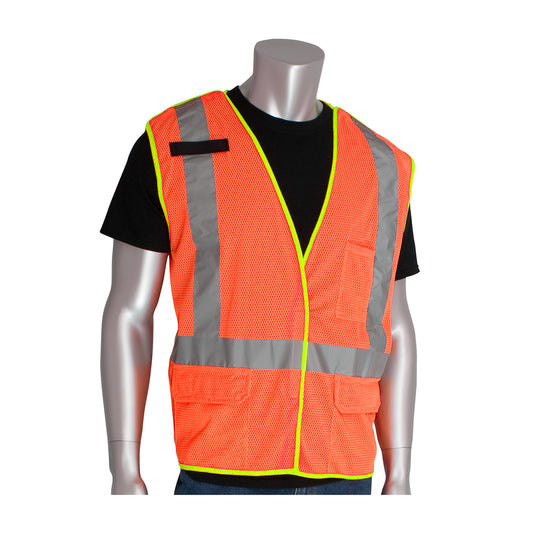 PIP 302-0210 ANSI Type R Class 2 and CAN/CSA Z96 X-Back Breakaway Mesh Vest - view 7