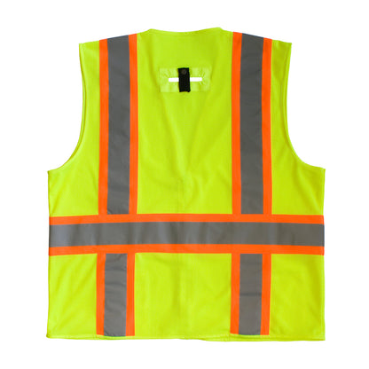 ANSI Type R Class 2 Two-Tone Mesh Vest with "D" Ring Access