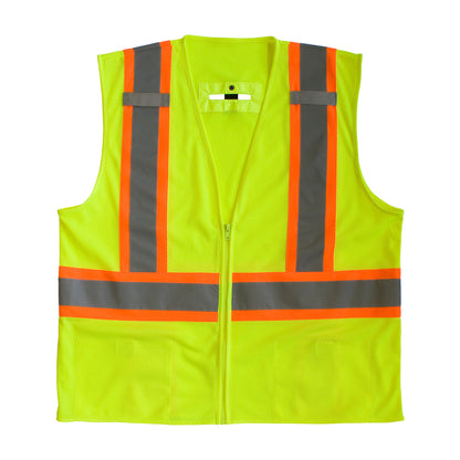 ANSI Type R Class 2 Two-Tone Mesh Vest with "D" Ring Access