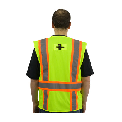 ANSI Type R Class 2 Two-Tone Mesh Vest with "D" Ring Access