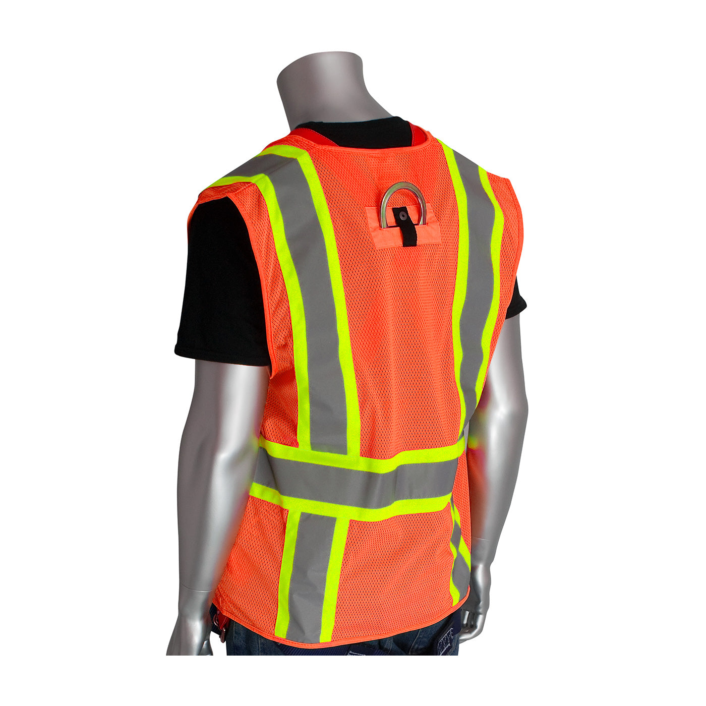 ANSI Type R Class 2 Two-Tone Mesh Vest with "D" Ring Access