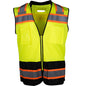ANSI Type R Class 2 Black Bottom Mesh Vest with D Ring Access