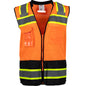 ANSI Type R Class 2 Black Bottom Mesh Vest with D Ring Access