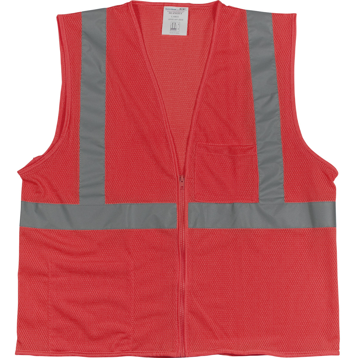 ANSI Type R Class 2 Two Pocket Zipper Mesh Vest