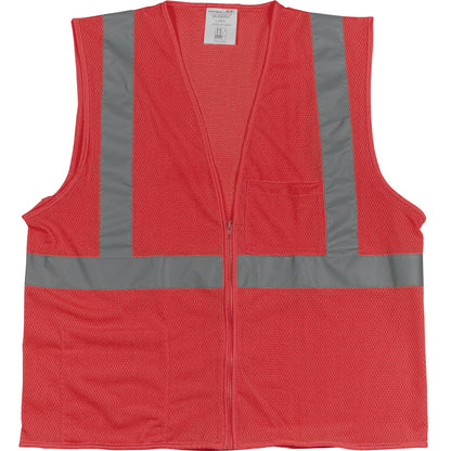 ANSI Type R Class 2 Two Pocket Zipper Mesh Vest