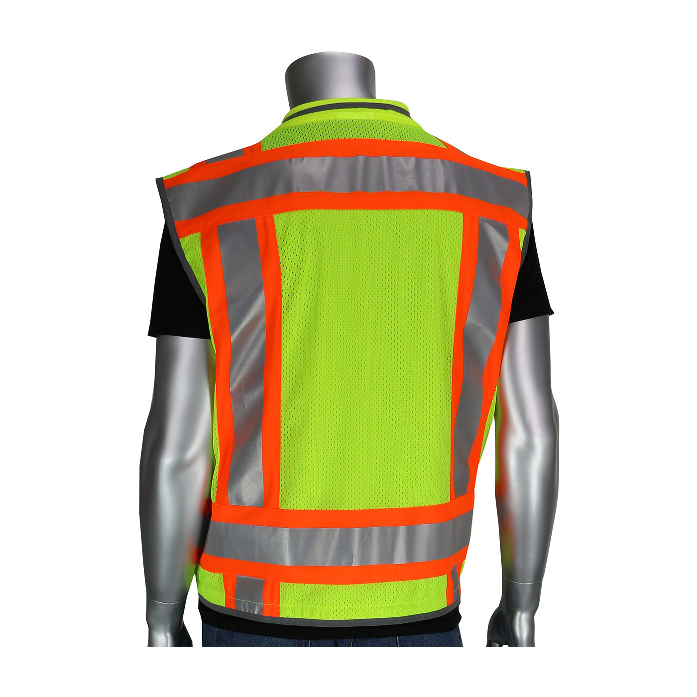 ANSI Type R Class 2 Two-Tone Fifteen Pocket Tech-Ready Ripstop Surveyors Vest with Mesh Back