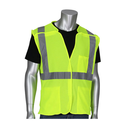 ANSI Type R Class 2 Three Pocket Mesh Breakaway Vest