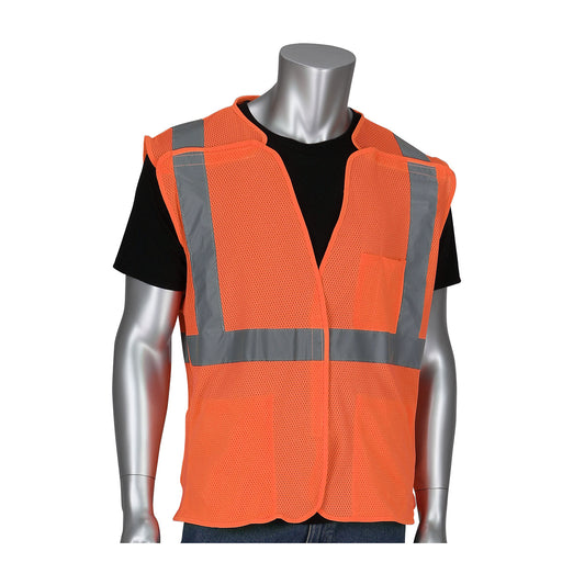 PIP 302-5PMVOR ANSI Type R Class 2 Three Pocket Mesh Breakaway Vest - view 3
