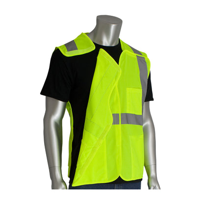 PIP® ANSI Type R Class 2 Three Pocket Solid Breakaway Vest
