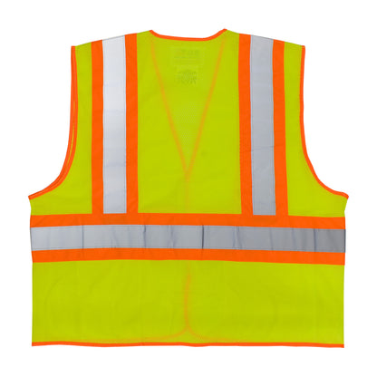 PIP® ANSI Type R Class 2 Two-Tone Three Pocket Mesh Vest