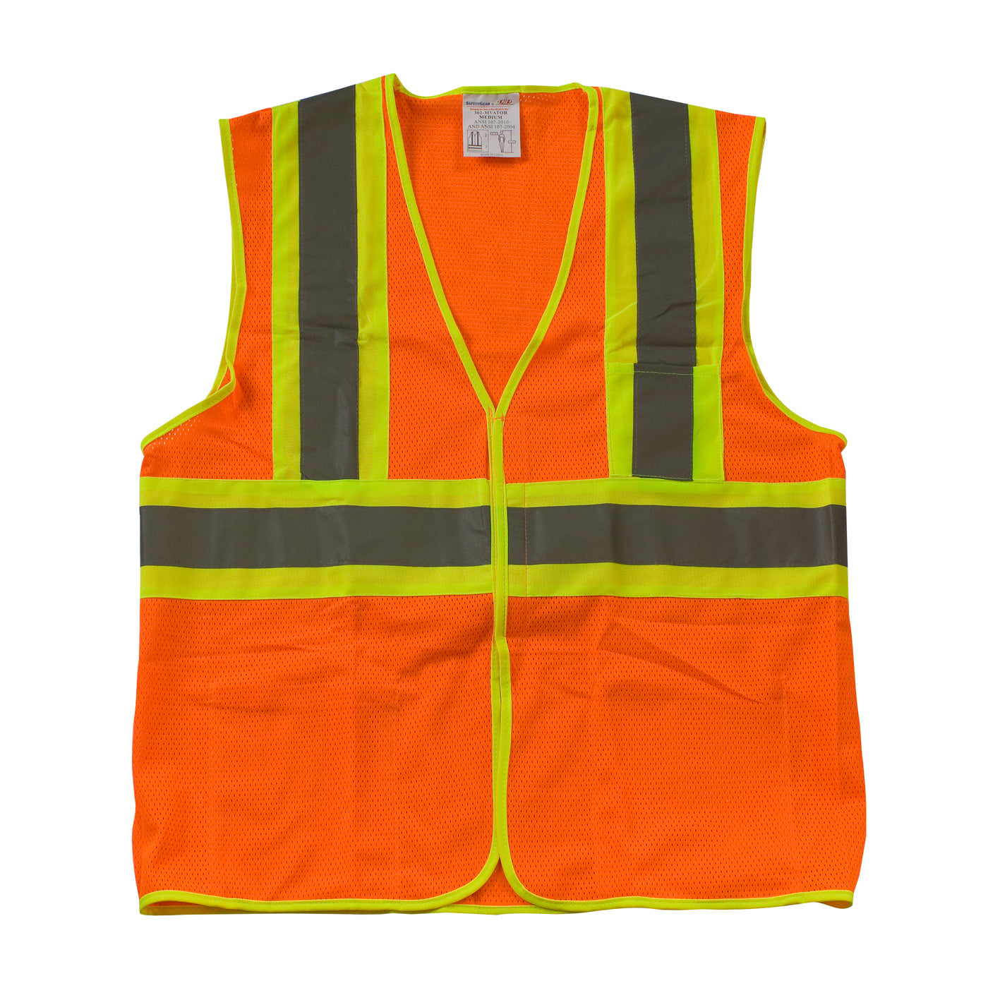 PIP® ANSI Type R Class 2 Two-Tone Three Pocket Mesh Vest
