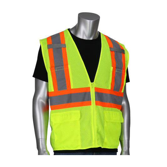 ANSI Type R Class 2 Two-Tone Six Pocket Mesh Vest