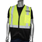 ANSI Type R Class 2 Three Pocket Mesh Vest with Black Bottom Front