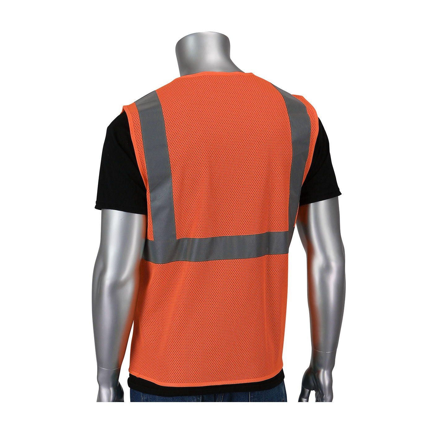 PIP® ANSI Type R Class 2 Two Pocket Value Zipper Mesh Vest