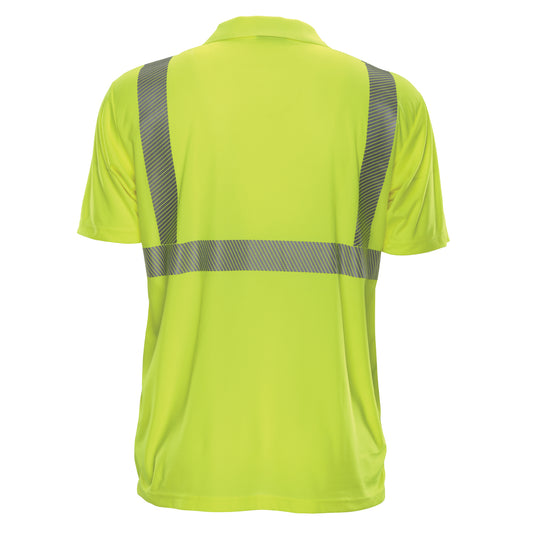 PIP Reflective Apparel 302CT ANSI Type R Class 2 Short Sleeve Polo Shirt with Segmented Tape