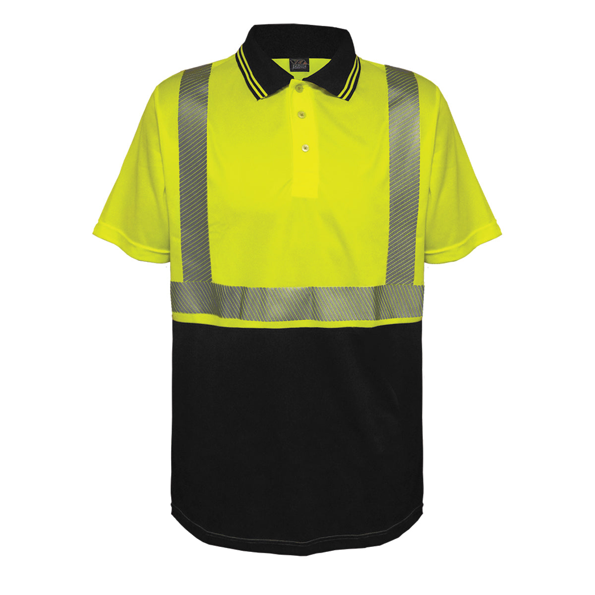 PIP Reflective Apparel 302CT ANSI Type R Class 2 Short Sleeve Polo Shirt with Segmented Tape