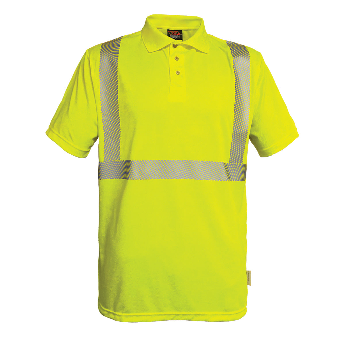 PIP Reflective Apparel 302CT ANSI Type R Class 2 Short Sleeve Polo Shirt with Segmented Tape