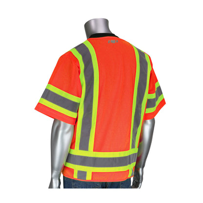 PIP® ANSI Type R Class 3 Two-Tone Eleven Pocket Mesh Surveyors Vest