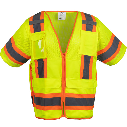 ANSI Type R Class 3 Two-Tone Ten Pocket Surveyors Tech Vest