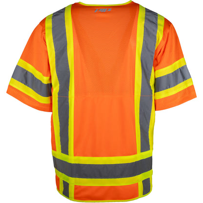 ANSI Type R Class 3 Two-Tone Ten Pocket Surveyors Tech Vest