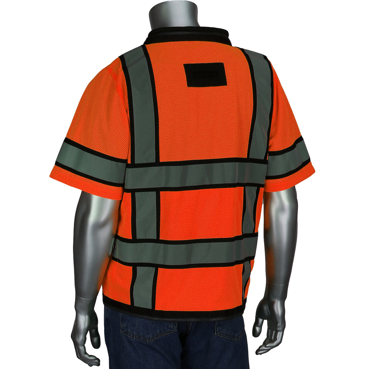 ANSI Type R Class 3 Black Two-Tone Eleven Pocket Tech-Ready Mesh Surveyors Vest with "D" Ring Access