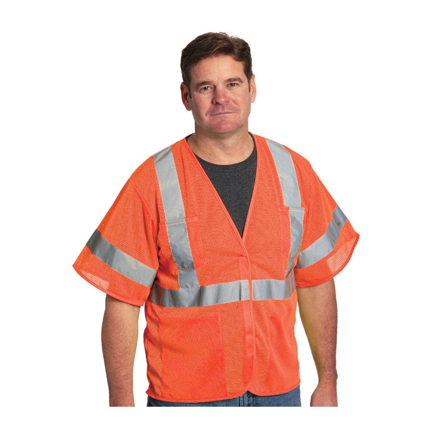 PIP® ANSI Type R Class 3 Value Four Pocket Mesh Vest