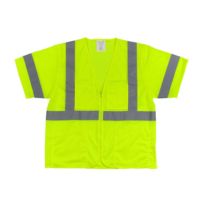 PIP® ANSI Type R Class 3 Value Four Pocket Zipper Mesh Vest