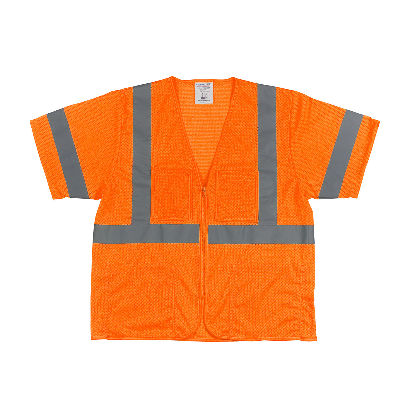 PIP® ANSI Type R Class 3 Value Four Pocket Zipper Mesh Vest