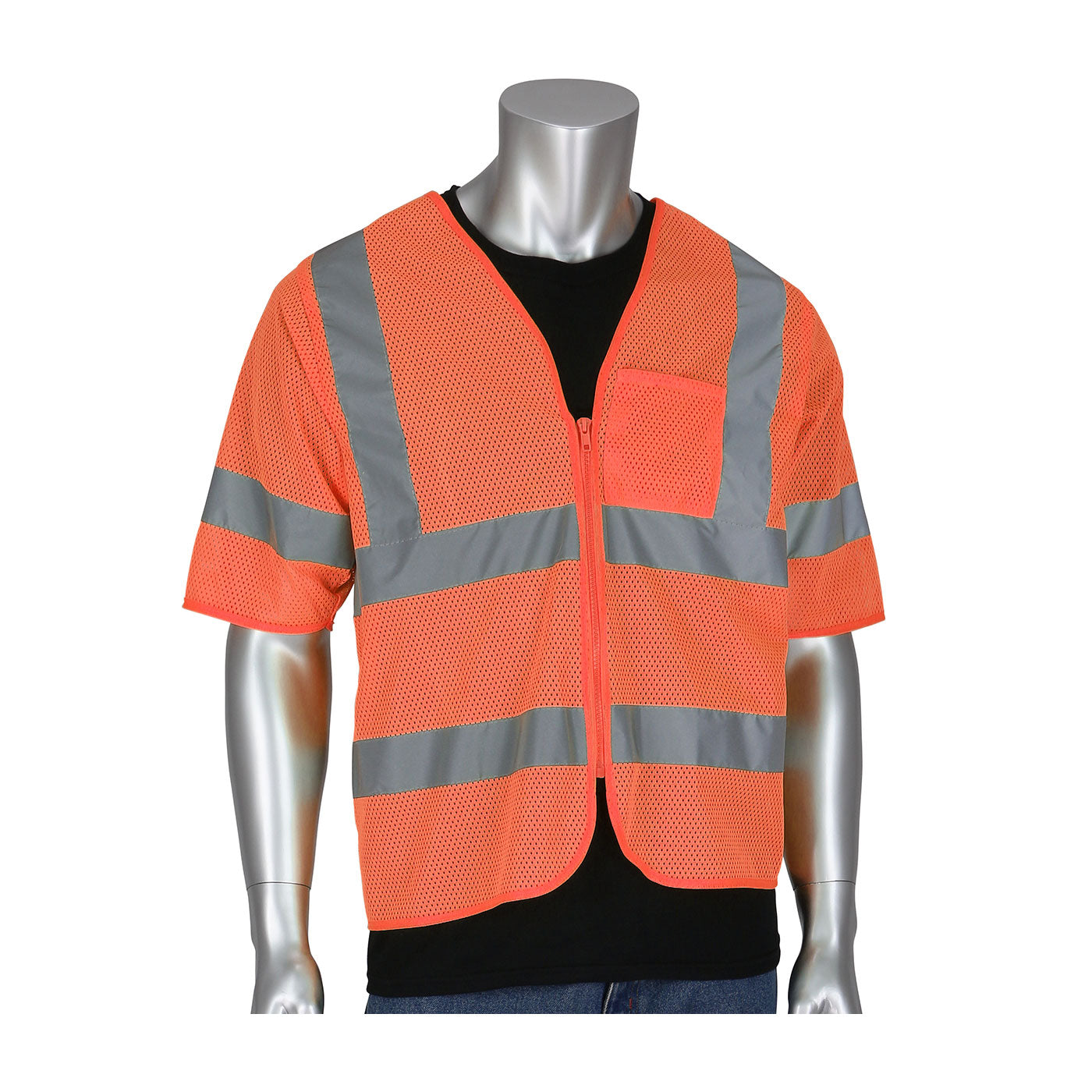 ANSI Type R Class 3 Dual Sized Value Zipper Mesh Vest
