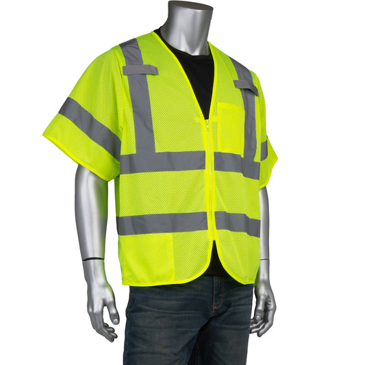ANSI Type R Class 3 Dual Sized Two Pocket Mesh Vest
