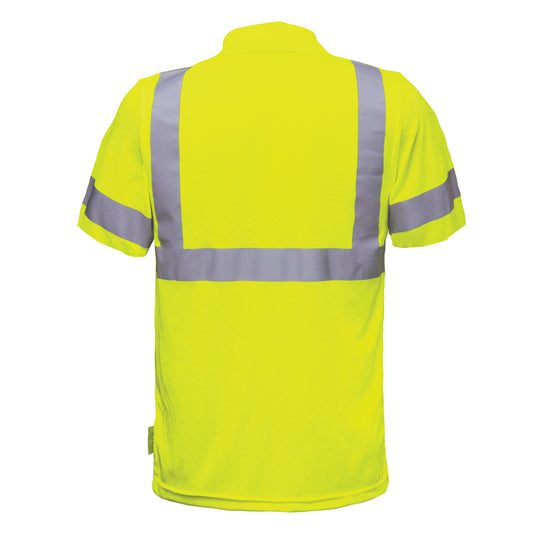 PIP Reflective Apparel 304ST ANSI Type R Class 3 Short Sleeve Polo Shirt