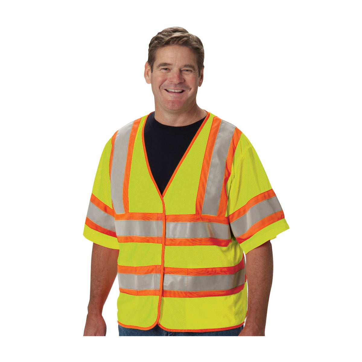 PIP 305-HSVPFR ANSI Type R Class 3 FR Treated Two-Tone Mesh Vest