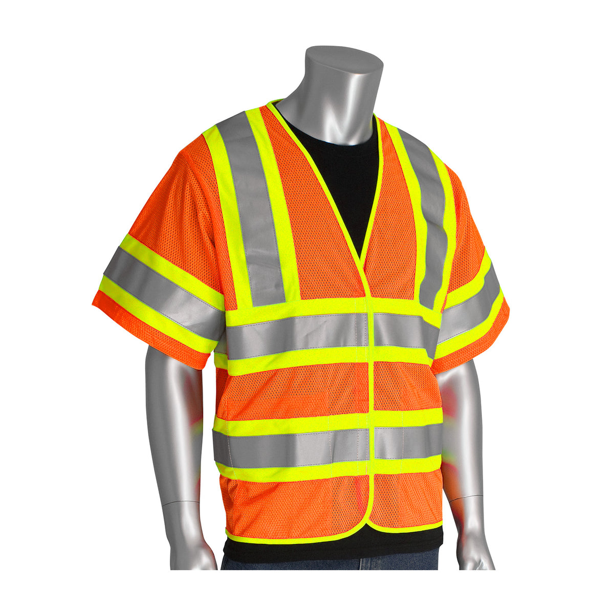 PIP 305-HSVPFR ANSI Type R Class 3 FR Treated Two-Tone Mesh Vest