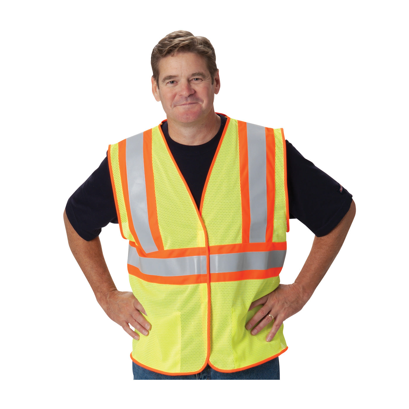 ANSI Type R Class 2 FR Treated Two-Tone Mesh Vest